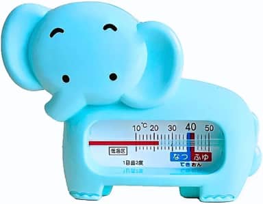 Termômetro de Banho Infantil Elefante Azul Castela, Medidor de Temperatura Seguro e Divertido para Bebês, Design Lúdico e Fácil Leitura em °C