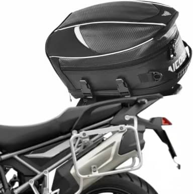Baú Mochila para Moto Baslu 21L – Impermeável, Porta Capacete, Bolsa Traseira excelente para Viagem e Uso Diário