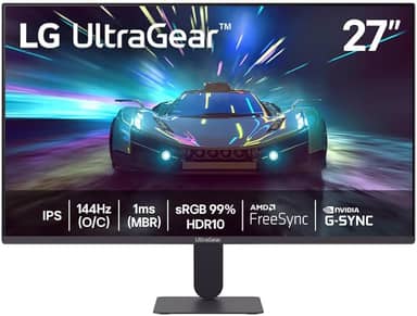 Monitor LG UltraGear™ 27G411A-B 27",FHD, 144Hz, 1ms (MBR), NVIDIA G-SYNC, AMD FreeSync, HDR10
