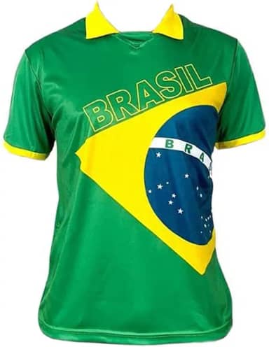Camisa Camiseta Polo Bandeira Brasil Copa Do Mundo Futebol (G)