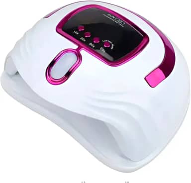 Cabine LED UV Profissional 268W Bivolt para Unhas de Gel, Acrígel, Polygel e Fibra – Manicure e Pedicure (Rosa)
