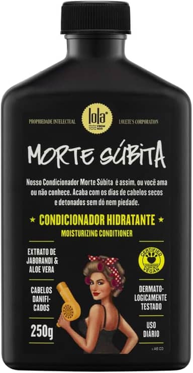 Lola From Rio - Morte Subita - Condicionador hidratante para todos os tipos de cabelos secos e danificados, vegano, sem crueldade, sem parabenos, sem sulfatos, 250 g