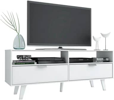 Rack para TV até 55 Polegadas Madesa Oslo com 2 Portas - Branco