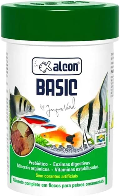 Ração Para Peixe Basic Alcon 50g em Flocos Alcon Para Peixes
