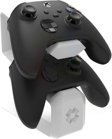 Suporte de Mesa Duplo Compatível com Controle Ps5 DualSense e Xbox One (Branco)
