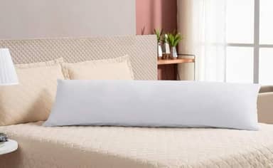 Xuxão Travesseiro de Corpo Antialérgico + Fronha Lavável Com Zíper (Branco)