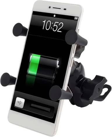 Suporte de Celular para Moto com Carregador USB, Kit 2 Unidades, para Entregadores Ideal para Motoboy Ifood Uber