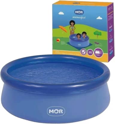 Mor - Piscina Infantil Redonda Inflável 1000 Litros de PVC Azul Fácil Montagem Verão Diversão em Família.