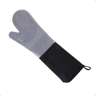 Luva Térmica CINZA De Forno E Fogão Para Cozinha Em Silicone X-MATTE