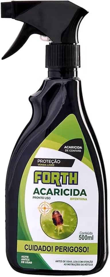 Forth Acaricida, Pronto Uso, Bifentrina, Eliminação de Ácaros, Pulverização Manual, 500ml