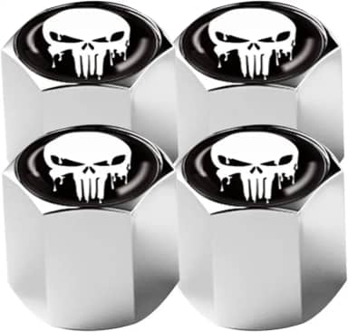 Ajxn Pacote com 4 tampas de haste de válvula de pneu de roda de carro herméticas à prova de poeira tampas de válvula de ar de pneu universais para carros, caminhões, bicicletas, acessórios de carro