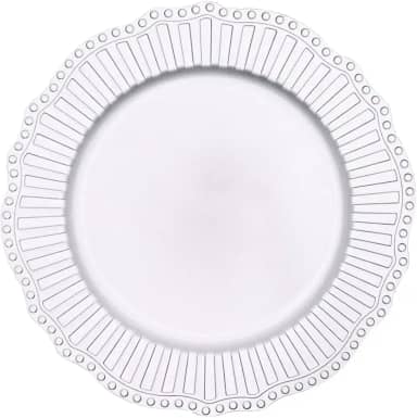 Mimo Style Sousplat Crown, Cor Prata, Material Polipropileno Com Boa Estabilidade Térmica e de Excelente Qualidade, Moderno e Versátil, Ideal Para Mesa Posta, Mede 33cm