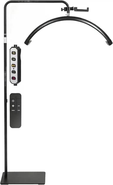 LumináRia Led Ring Light ExtensãO CíLios Lash Meia Lua 6500k Luminaria Estetica Mesa Spa Arco 3 Tons Ajustavel Sa