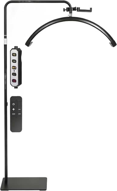 LumináRia Led Ring Light ExtensãO CíLios Lash Meia Lua 6500k Luminaria Estetica Mesa Spa Arco 3 Tons Ajustavel Sa