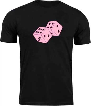 Camiseta algodão dado rosa camisa gamer geek divertida jogos