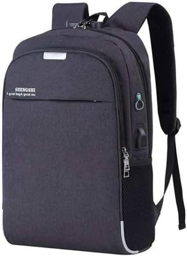 Mochila Antifurto Notebook 15,6” com Cadeado, USB e Entrada Fone – Resistente à Água