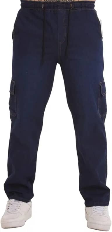 Calça Cargo Larga Masculina Skate Elástico Cintura