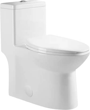 DeerValley Vaso sanitário Symmetry 25.4 cm Rough-In Dual Flush alongado peça única com assento de altura confortável, design totalmente contornado, descarga de alta eficiência – DV-1F52508R