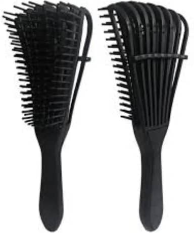 Escova Polvp para Cabelos Cacheados – Pente Desembaraçante Rosa, Design Ergonômico Anti-Quebra, Ideal para Crespos, Ondulados e Cacheados