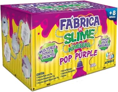 Kit Para Fazer Slime Da Acrilex Kimeleca Pop Purple