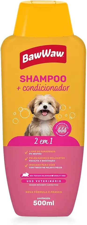 BAW WAW SHAMPOO E CONDICIONADOR PARA CÃES 500ml
