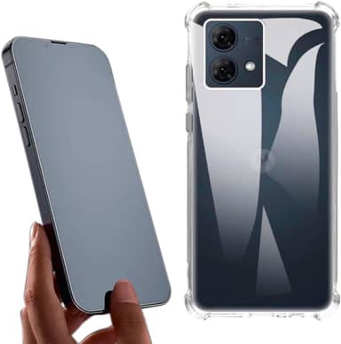 Kit Capa Antiqueda para Moto G84 + Película 5D 9D Privacidade Anti Curioso