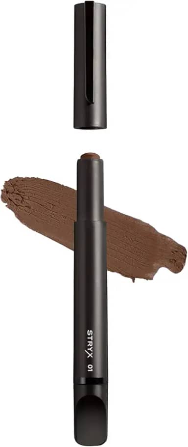 Stryx Ferramenta de corretivo para homens, eclipse escuro - pigmentos naturais escondem imperfeições, acne, queimaduras de lâmina, cicatrizes e rosácea - Tons altamente adaptáveis para cobertura fácil