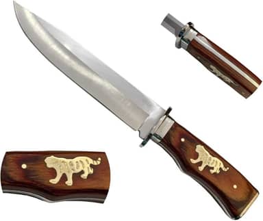 HZ Faca de Churrasco Personalizada com Bainha de Nylon Resistente, Modelo HZ-06-1244