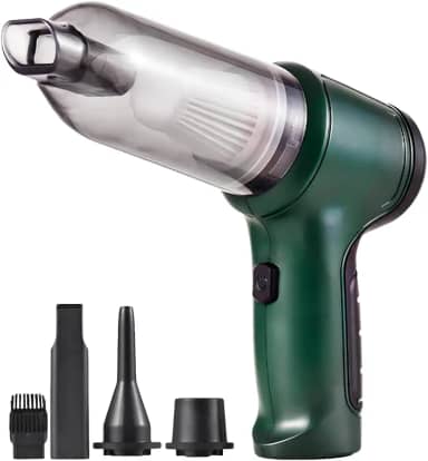 Aspirador de Pó Portátil Sem Fio 3 em 1, Recarregável USB, Mini Aspirador Automotivo e Doméstico para Carro, Casa e Escritório