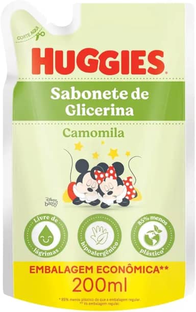 Huggies Refil Sabonete Líquido Camomila para Recém Nascido 200ml