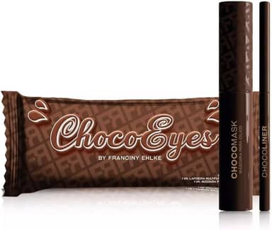 KIT FRAN CHOCOEYES MÁSCARA CILIOS MARROM E LÁPIS MULTIFUNCIONAL BY FRANCINY EHLKE
