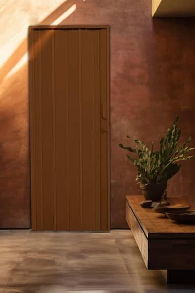 Porta Sanfonada de Pvc 210x62cm Bariri Coffe