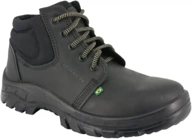 BOTA DE SEGURANÇA ECOSAFETY PS139-AP BICO DE PVC COURO LATEGO PRETO C.A 40677 Tamanho:40