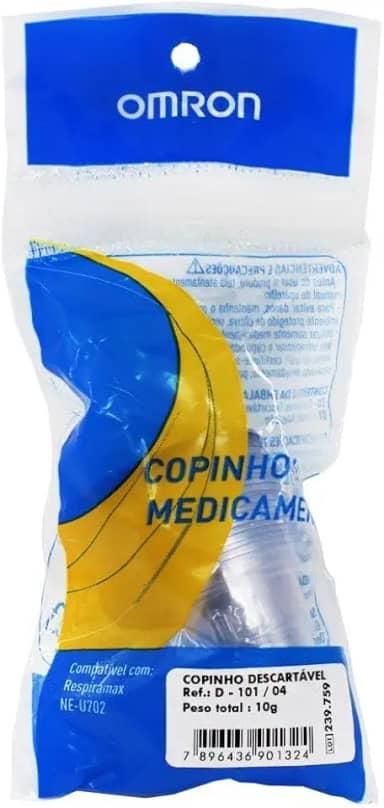 Copinho Copos Descartável Inalador Ultrasônico Respiramax Ns com 10 unidades mais anel adaptador