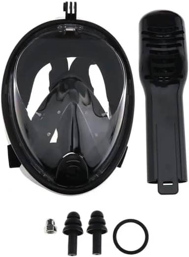 Máscara Mergulho Livre Snorkeling Full Face para GoPro Tamanho L/XL Cor Preto