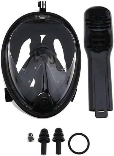 Máscara Mergulho Livre Snorkeling Full Face para GoPro Tamanho L/XL Cor Preto
