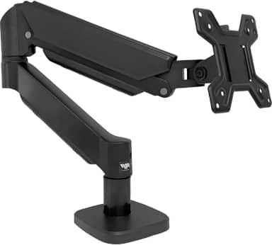 WK-MSP1, Suporte Ergonômico Articulado de Mesa com Pistão a Gás, Design Compacto e Retrátil para Monitores de 12'' a 32'', Suporta de 2kg a 10kg, Preto