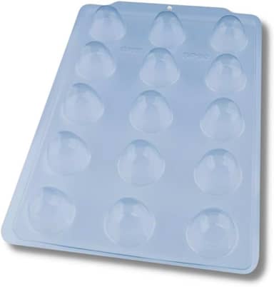 Forma para Trufa Grande SP 90, Kit para Chocolate e Bombons, Papel Branco, 400 Unidades