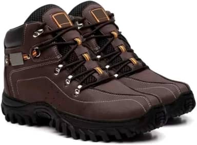 Bota Masculina Trilha e Aventura Solado Antiderrapante, Confortável e Resistente para Caminhadas e Uso Diário