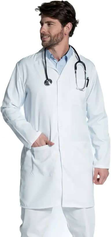 Jaleco Hospitalar Masculino Oxford Manga Longa