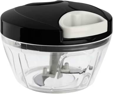 Mini Processador Manual de Alimentos 500ml com 3 Lâminas Aço Inoxidável – Tritura, Pica e Mistura Legumes, Verduras, Frutas, Cebola, Alho e Ervas – Compacto, Prático e Fácil de Limpa