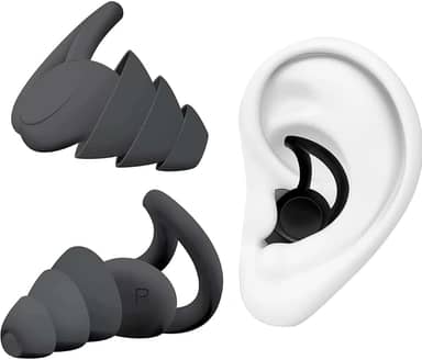 Protetor Auricular de Silicone com Cancelamento de Ruído para Dormir Ronco Trabalho, Estudar, Natação Esportes Supra Supply (Preto, Tamanho único)