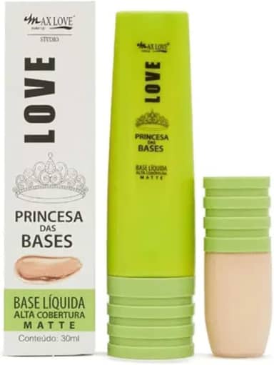 Base MaxLove – Princesa das Bases – Alta Cobertura, Efeito Matte, Textura Leve, Longa Duração – Acabamento Aveludado (200)