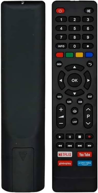 Controle Remoto Compatível PHILCO BRITÂNIA Smart TV LCD LED 4K com Netflix Youtube Globoplay Prime - TONSHOP
