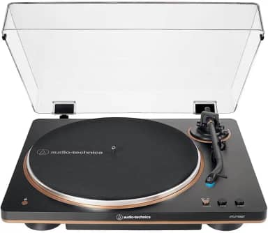 Toca-Discos Vinil Audio-Technica Sem-Fio Automático AT-LP70XBT-BZ, Preto e Bronze, Bivolt 120/240V