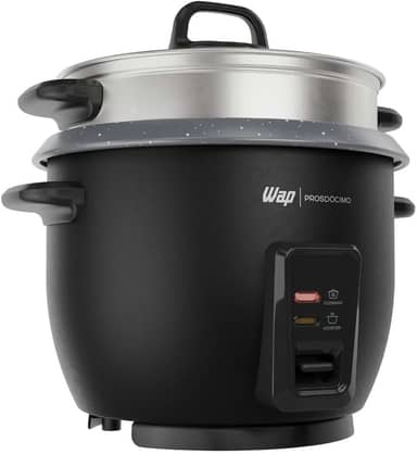 WAP Panela de Arroz Elétrica WRC1000 2 em 1, Suporte para Cozimento de Legumes à Vapor e Desligamento Automático 127V