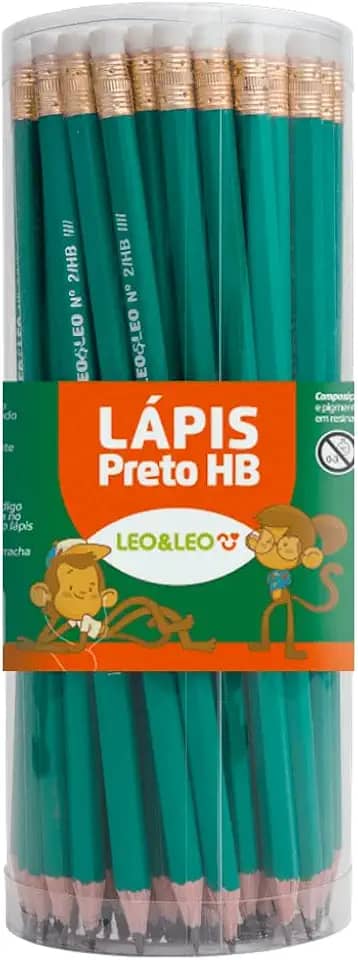 LAPIS GRAFITE HB RESINA VERDE SEXTAVADO/BORR.POTE/72 UND LEOELEO