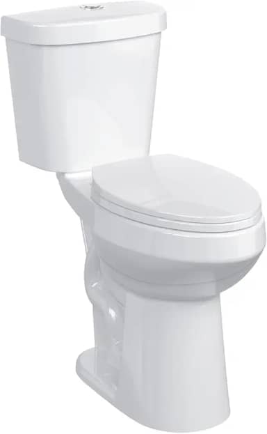 Vaso sanitário de duas peças para banheiro, vaso sanitário alto branco de duas peças com parte superior - Pressione Dual Flush, altura do assento de 53 cm - Design alongado para conforto