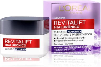 Creme Facial Anti-idade L'Oréal Paris Revitalift Hialurônico Noturno, 49g