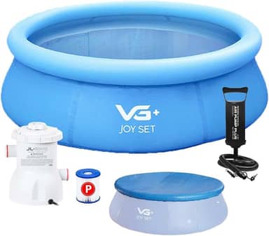 Piscina Inflável Joy Set 2490L Circular 240cm com Filtro Capa Bomba VG Plus (110, Volts)